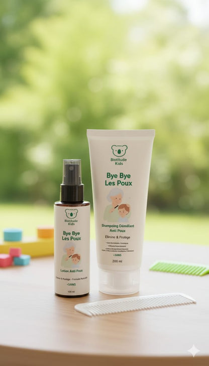 Shampoing & Démêlant Anti-Poux 2 en 1 Naturel – Action Mécanique
